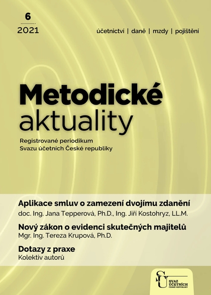 E-magazín Metodické aktuality Svazu účetních 6/2021 - Svaz účetních České republiky, z. s.