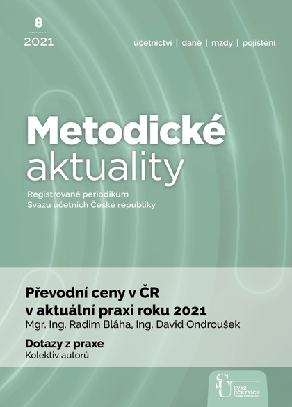 E-magazín Metodické aktuality Svazu účetních 8/2021 - Svaz účetních České republiky, z. s.