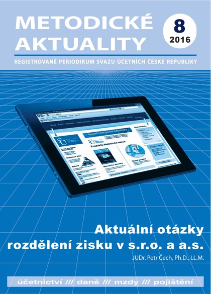 E-magazín Metodické aktuality Svazu účetních 8/2016 - Svaz účetních České republiky, z. s.