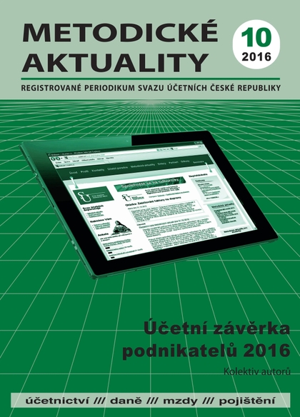 E-magazín Metodické aktuality Svazu účetních 10/2016 - Svaz účetních České republiky, z. s.