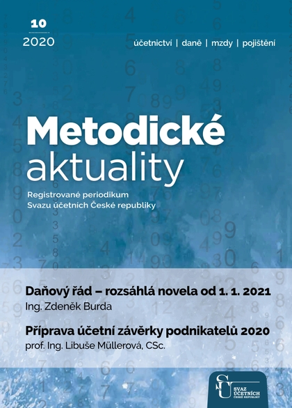 E-magazín Metodické aktuality Svazu účetních 10/2020 - Svaz účetních České republiky, z. s.