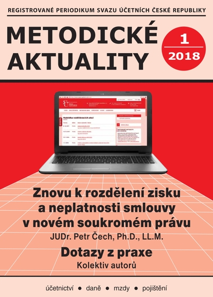 E-magazín Metodické aktuality Svazu účetních 1/2018 - Svaz účetních České republiky, z. s.