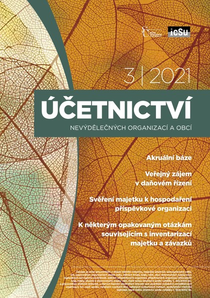 E-magazín Účetnictví nevýdělečných organizací a obcí 3/2021 - Svaz účetních České republiky, z. s.