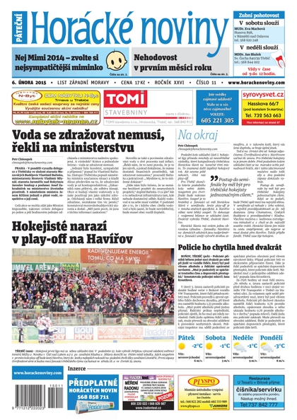 E-magazín Horácké Noviny pátek 6.2.2015 č. 11 - Horácké noviny