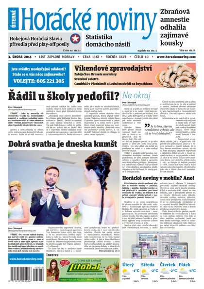 E-magazín Horácké Noviny úterý 3.2.2015 č. 10 - Horácké noviny