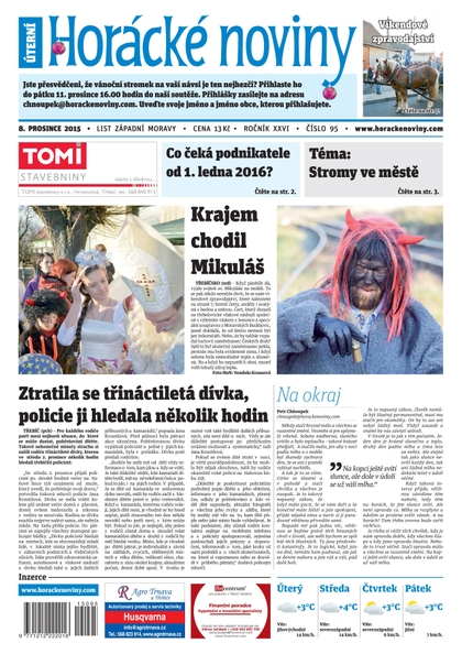 E-magazín Horácké Noviny Úterý 8.12.2015 č. 95 - Horácké noviny