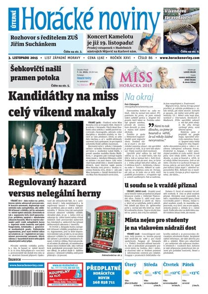 E-magazín Horácké Noviny Úterý 3.11.2015 č. 86 - Horácké noviny