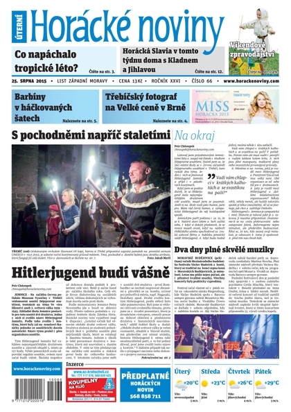 E-magazín Horácké Noviny Úterý 25.8.2015 č. 66 - Horácké noviny