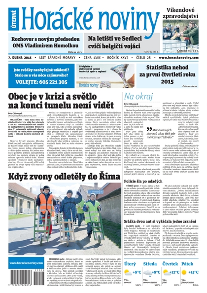 E-magazín Horácké Noviny úterý 7. 4. 2015 č. 28 - Horácké noviny