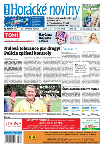 E-magazín Horácké Noviny Úterý 23.6.2015 č. 48 - Horácké noviny