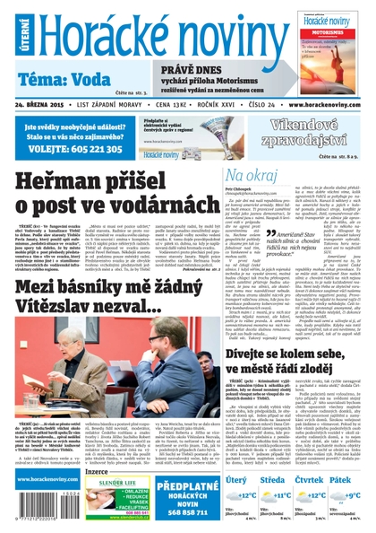 E-magazín Horácké Noviny úterý 24. 3. 2015 č. 24 - Horácké noviny