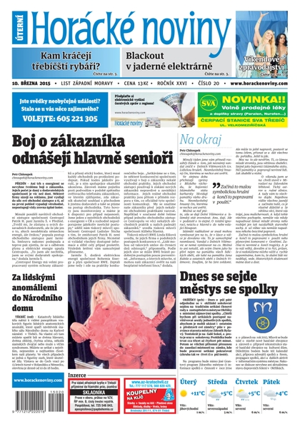 E-magazín Horácké Noviny úterý 10.3.2015 č.20 - Horácké noviny
