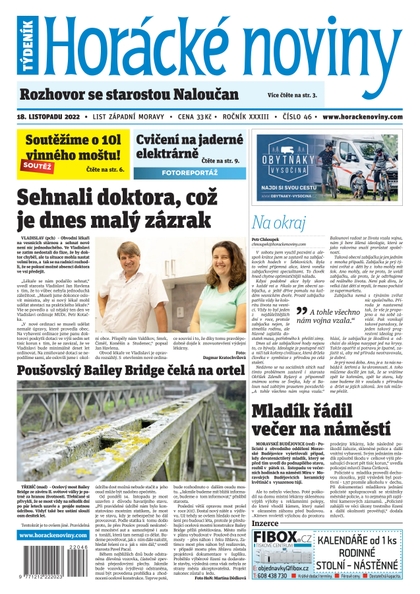 E-magazín Horácké Noviny Čtvrtek 18.11.2022 č. 046 - Horácké noviny