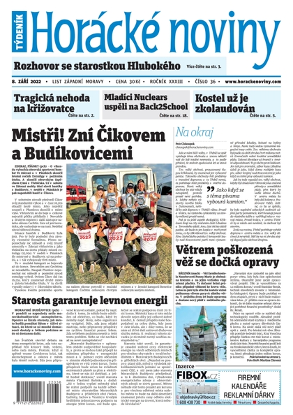 E-magazín Horácké Noviny Čtvrtek 8.9.2022 č. 036 - Horácké noviny