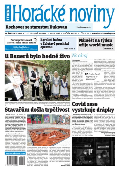 E-magazín Horácké Noviny Čtvrtek 21.7.2022 č. 029 - Horácké noviny