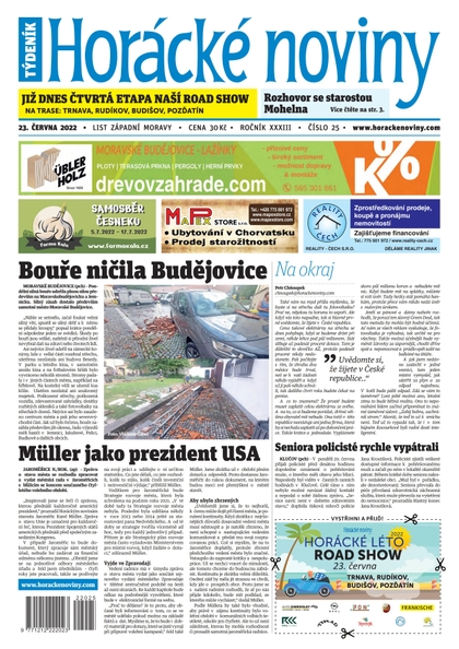 E-magazín Horácké Noviny Čtvrtek 23.6.2022 č. 025 - Horácké noviny