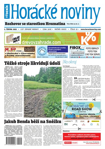 E-magazín Horácké Noviny Čtvrtek 2.6.2022 č. 022 - Horácké noviny