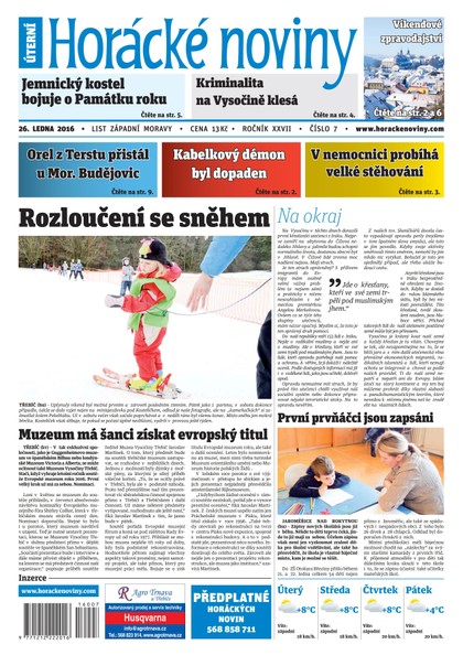 E-magazín Horácké Noviny Úterý 26.1.2016 č. 007 - Horácké noviny
