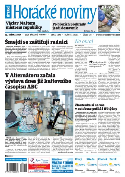 E-magazín Horácké Noviny Úterý 23.5.2017 č. 038 - Horácké noviny