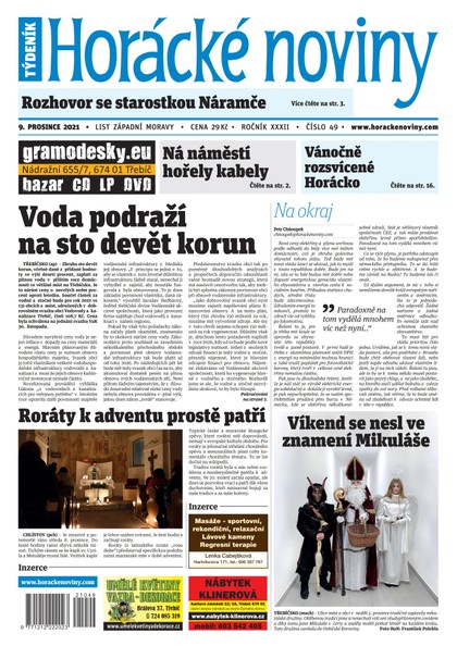 E-magazín Horácké Noviny Čtvrtek 9.12.2021 č. 049 - Horácké noviny