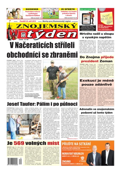 E-magazín Znojemský týden Znojemský týden 39 - 2013 - Znojemský týden