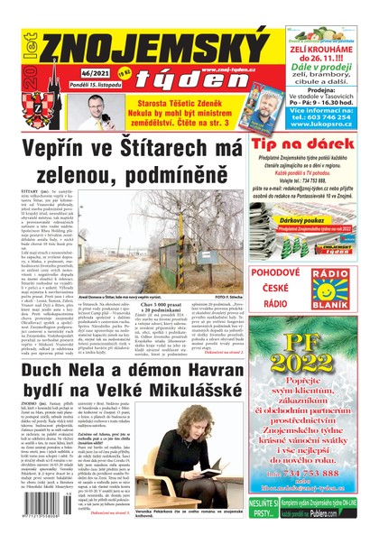 E-magazín Znojemský týden Znojemský týden 46/2021 - Znojemský týden