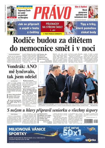 E-magazín Deník Právo - 22.2.2023 - Borgis, a.s.