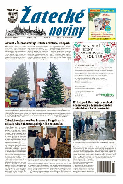 E-magazín Žatecké noviny 47/2022 - Ohře Media