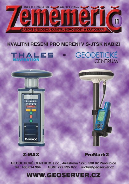 E-magazín Zeměměřič Zeměměřič 11/2004 - Klaudian