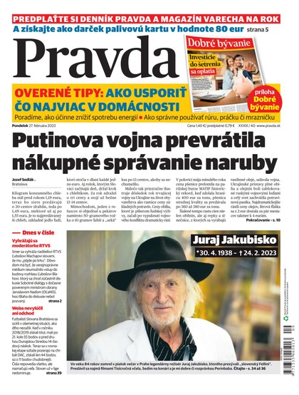 E-magazín Denník Pravda 27. 2. 2023 - OUR MEDIA SR a. s.