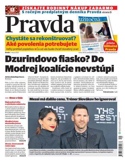 E-magazín Denník Pravda 1. 3. 2023 - OUR MEDIA SR a. s.