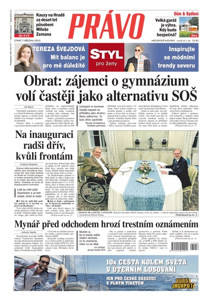 E-magazín Deník Právo - 7.3.2023 - Borgis, a.s.