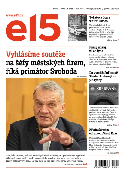 E-magazín E15 - 7.3.2023 - CZECH NEWS CENTER a. s.