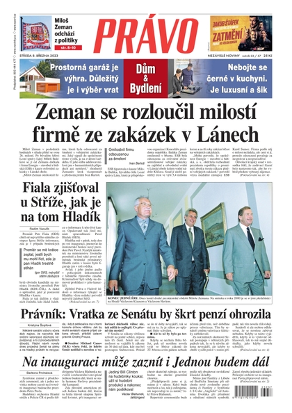 E-magazín Deník Právo - 8.3.2023 - Borgis, a.s.