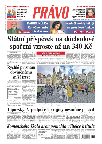 E-magazín Deník Právo - 27.3.2023 - Borgis, a.s.