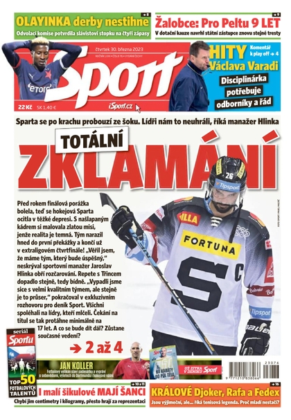 E-magazín Sport - 30.3.2023 - CZECH NEWS CENTER a. s.