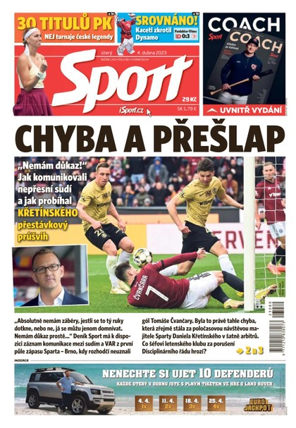 E-magazín Sport - 4.4.2023 - CZECH NEWS CENTER a. s.
