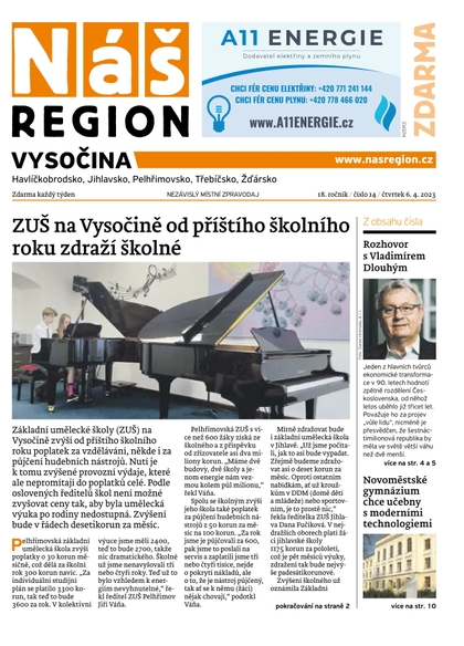 E-magazín Náš Region - Vysočina 14/2023 - A 11 s.r.o.