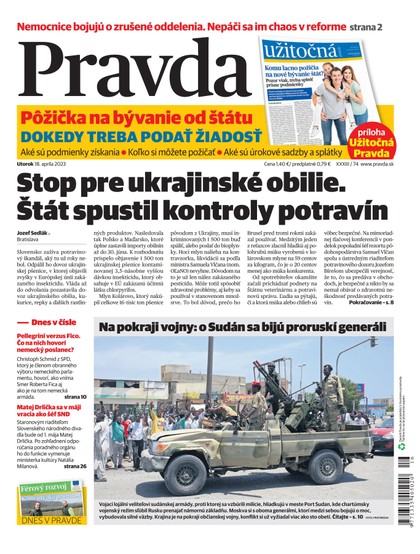 E-magazín Denník Pravda 18. 4. 2023 - OUR MEDIA SR a. s.