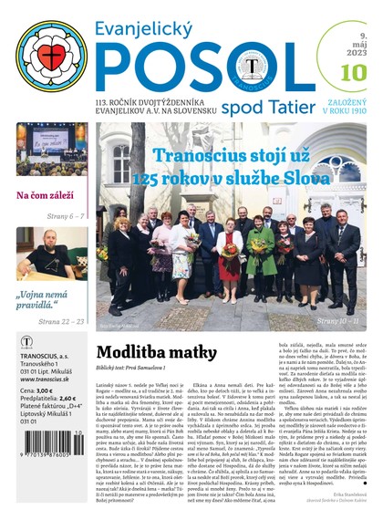E-magazín Evanjelický posol spod Tatier 10/2023 - TRANOSCIUS a.s.