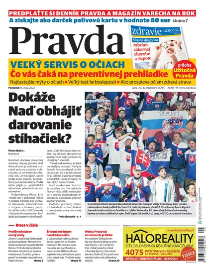 E-magazín Denník Pravda 15. 5. 2023 - OUR MEDIA SR a. s.