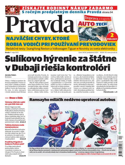 E-magazín Denník Pravda 17. 5. 2023 - OUR MEDIA SR a. s.