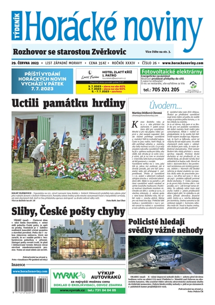 E-magazín Horácké noviny 26/2023 - Horácké noviny