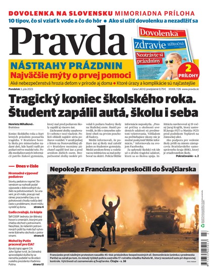 E-magazín Denník Pravda 3. 7. 2023 - OUR MEDIA SR a. s.