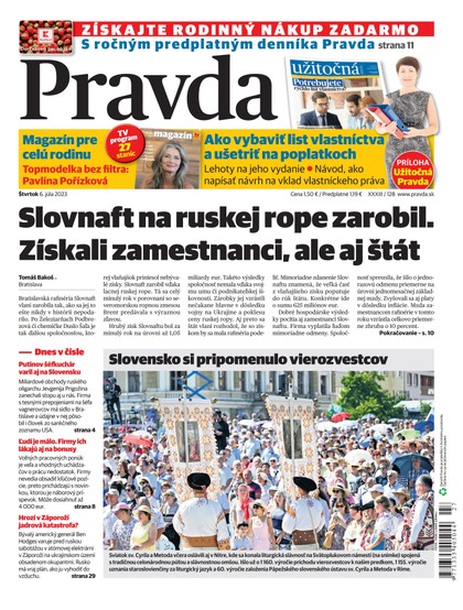 E-magazín Denník Pravda 6. 7. 2023 - OUR MEDIA SR a. s.