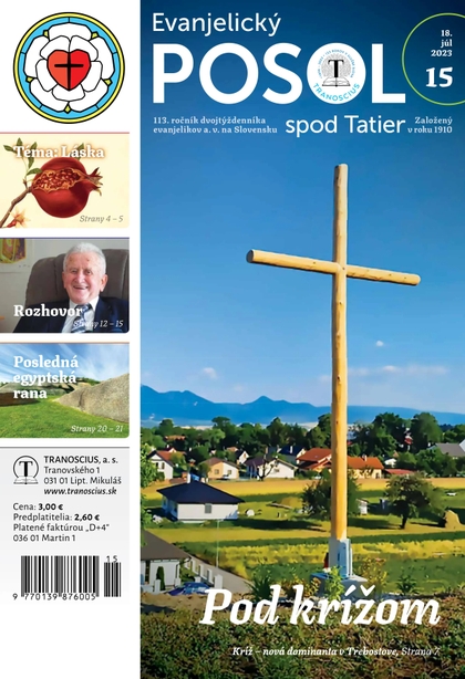 E-magazín Evanjelický posol spod Tatier 15/2023 - TRANOSCIUS a.s.
