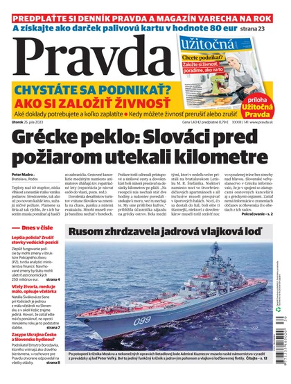 E-magazín Denník Pravda 25. 7. 2023 - OUR MEDIA SR a. s.