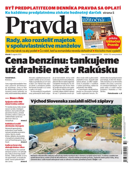 E-magazín Denník Pravda 08. 08. 2023 - OUR MEDIA SR a. s.