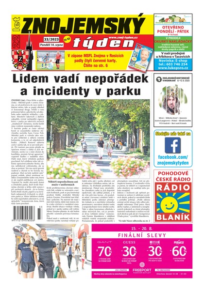 E-magazín Znojemský týden 33/2023 - Znojemský týden