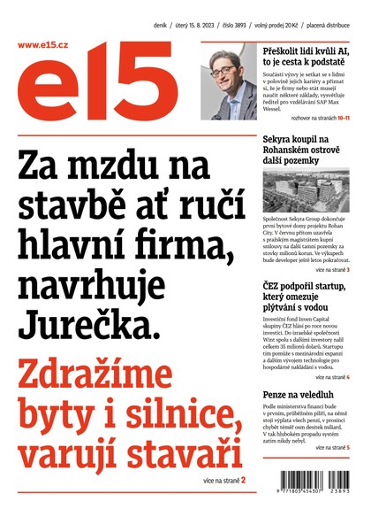 E-magazín E15 - 15.8.2023 - CZECH NEWS CENTER a. s.
